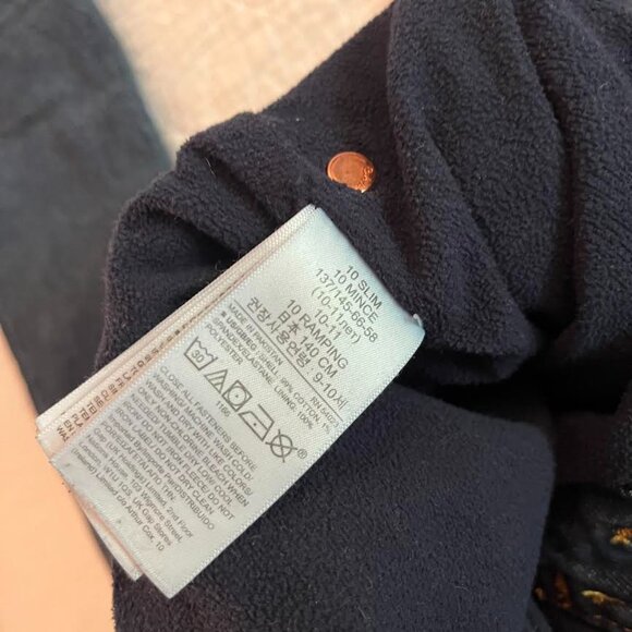 GAP Easy Taper Fleece Lined Jeans Pants Adjustable Waist Size 10 Slim EUC - Picture 3 of 6